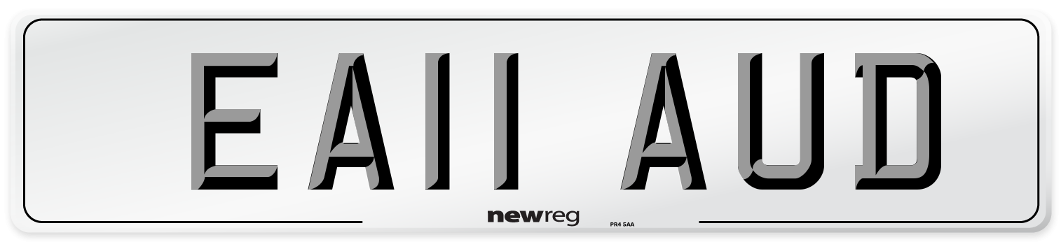 EA11 AUD Number Plate from New Reg